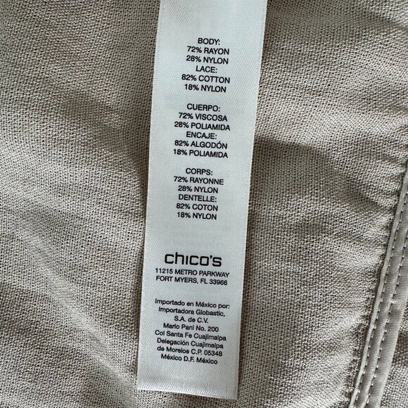 Chicos Crochet Vest Size L Lace Open Front - Picture 12 of 12